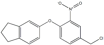 5-[4-(chloromethyl)-2-nitrophenoxy]-2,3-dihydro-1H-indene 结构式
