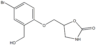 5-[4-bromo-2-(hydroxymethyl)phenoxymethyl]-1,3-oxazolidin-2-one 结构式