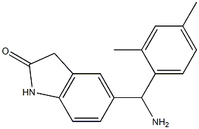 5-[amino(2,4-dimethylphenyl)methyl]-2,3-dihydro-1H-indol-2-one 结构式