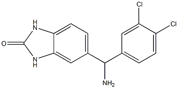 5-[amino(3,4-dichlorophenyl)methyl]-2,3-dihydro-1H-1,3-benzodiazol-2-one 结构式