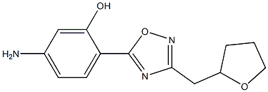 5-amino-2-[3-(oxolan-2-ylmethyl)-1,2,4-oxadiazol-5-yl]phenol 结构式