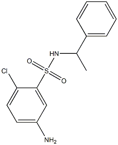 5-amino-2-chloro-N-(1-phenylethyl)benzene-1-sulfonamide 结构式