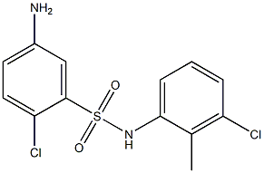 5-amino-2-chloro-N-(3-chloro-2-methylphenyl)benzene-1-sulfonamide 结构式