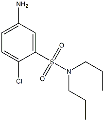 5-amino-2-chloro-N,N-dipropylbenzene-1-sulfonamide 结构式