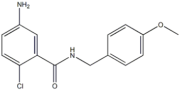 5-amino-2-chloro-N-[(4-methoxyphenyl)methyl]benzamide 结构式