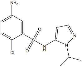 5-amino-2-chloro-N-[1-(propan-2-yl)-1H-pyrazol-5-yl]benzene-1-sulfonamide 结构式