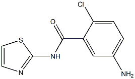 5-amino-2-chloro-N-1,3-thiazol-2-ylbenzamide 结构式