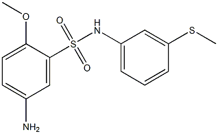 5-amino-2-methoxy-N-[3-(methylsulfanyl)phenyl]benzene-1-sulfonamide 结构式