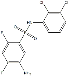 5-amino-N-(2,3-dichlorophenyl)-2,4-difluorobenzene-1-sulfonamide 结构式