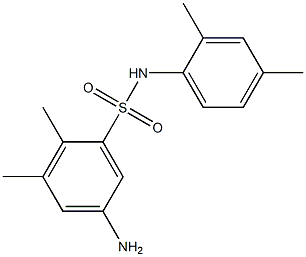 5-amino-N-(2,4-dimethylphenyl)-2,3-dimethylbenzene-1-sulfonamide 结构式