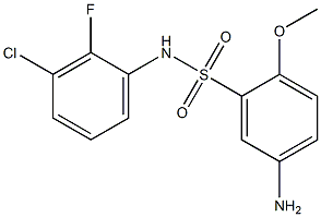 5-amino-N-(3-chloro-2-fluorophenyl)-2-methoxybenzene-1-sulfonamide 结构式