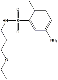 5-amino-N-(3-ethoxypropyl)-2-methylbenzene-1-sulfonamide 结构式