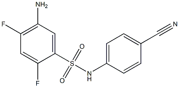 5-amino-N-(4-cyanophenyl)-2,4-difluorobenzene-1-sulfonamide 结构式