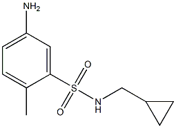 5-amino-N-(cyclopropylmethyl)-2-methylbenzene-1-sulfonamide 结构式