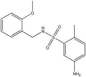 5-amino-N-[(2-methoxyphenyl)methyl]-2-methylbenzene-1-sulfonamide 结构式