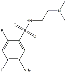 5-amino-N-[2-(dimethylamino)ethyl]-2,4-difluorobenzene-1-sulfonamide 结构式