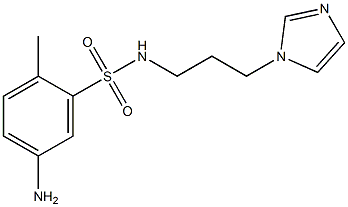 5-amino-N-[3-(1H-imidazol-1-yl)propyl]-2-methylbenzene-1-sulfonamide 结构式