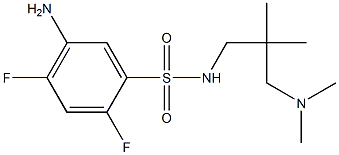 5-amino-N-{2-[(dimethylamino)methyl]-2-methylpropyl}-2,4-difluorobenzene-1-sulfonamide 结构式