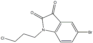 5-bromo-1-(3-chloropropyl)-2,3-dihydro-1H-indole-2,3-dione 结构式
