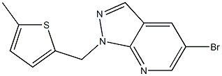 5-bromo-1-[(5-methylthien-2-yl)methyl]-1H-pyrazolo[3,4-b]pyridine 结构式