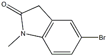 5-bromo-1-methyl-2,3-dihydro-1H-indol-2-one 结构式