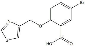 5-bromo-2-(1,3-thiazol-4-ylmethoxy)benzoic acid 结构式