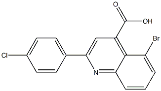 5-bromo-2-(4-chlorophenyl)quinoline-4-carboxylic acid 结构式