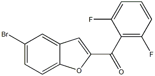 5-bromo-2-[(2,6-difluorophenyl)carbonyl]-1-benzofuran 结构式