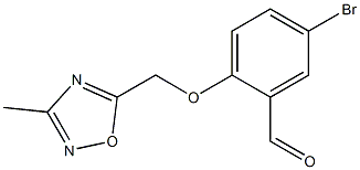 5-bromo-2-[(3-methyl-1,2,4-oxadiazol-5-yl)methoxy]benzaldehyde 结构式