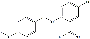 5-bromo-2-[(4-methoxyphenyl)methoxy]benzoic acid 结构式