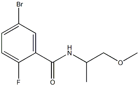 5-bromo-2-fluoro-N-(2-methoxy-1-methylethyl)benzamide 结构式