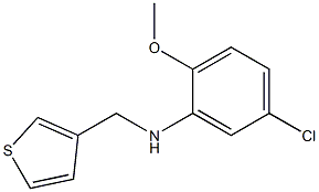 5-chloro-2-methoxy-N-(thiophen-3-ylmethyl)aniline 结构式
