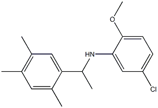 5-chloro-2-methoxy-N-[1-(2,4,5-trimethylphenyl)ethyl]aniline 结构式