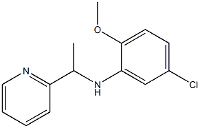 5-chloro-2-methoxy-N-[1-(pyridin-2-yl)ethyl]aniline 结构式