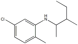 5-chloro-2-methyl-N-(3-methylpentan-2-yl)aniline 结构式