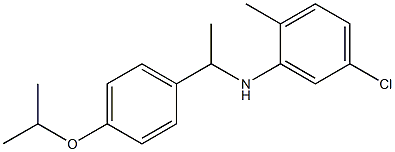 5-chloro-2-methyl-N-{1-[4-(propan-2-yloxy)phenyl]ethyl}aniline 结构式