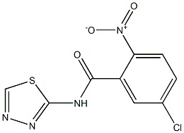 5-chloro-2-nitro-N-(1,3,4-thiadiazol-2-yl)benzamide 结构式