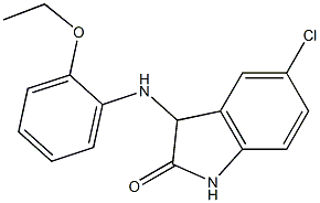 5-chloro-3-[(2-ethoxyphenyl)amino]-2,3-dihydro-1H-indol-2-one 结构式