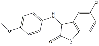 5-chloro-3-[(4-methoxyphenyl)amino]-2,3-dihydro-1H-indol-2-one 结构式