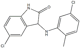 5-chloro-3-[(5-chloro-2-methylphenyl)amino]-2,3-dihydro-1H-indol-2-one 结构式