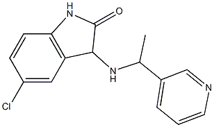 5-chloro-3-{[1-(pyridin-3-yl)ethyl]amino}-2,3-dihydro-1H-indol-2-one 结构式