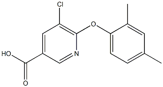 5-chloro-6-(2,4-dimethylphenoxy)pyridine-3-carboxylic acid 结构式