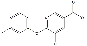 5-chloro-6-(3-methylphenoxy)nicotinic acid 结构式
