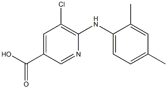 5-chloro-6-[(2,4-dimethylphenyl)amino]pyridine-3-carboxylic acid 结构式