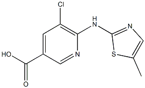 5-chloro-6-[(5-methyl-1,3-thiazol-2-yl)amino]pyridine-3-carboxylic acid 结构式