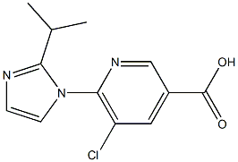 5-chloro-6-[2-(propan-2-yl)-1H-imidazol-1-yl]pyridine-3-carboxylic acid 结构式