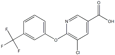 5-chloro-6-[3-(trifluoromethyl)phenoxy]pyridine-3-carboxylic acid 结构式