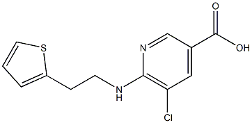 5-chloro-6-{[2-(thiophen-2-yl)ethyl]amino}pyridine-3-carboxylic acid 结构式