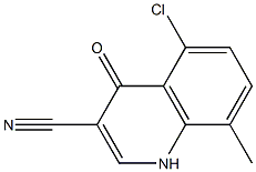 5-chloro-8-methyl-4-oxo-1,4-dihydroquinoline-3-carbonitrile 结构式