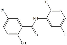 5-chloro-N-(2,5-difluorophenyl)-2-hydroxybenzamide 结构式